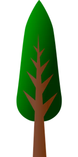 Simplified Green Tree Graphic