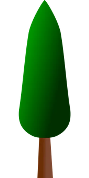 Simplified Green Tree Graphic
