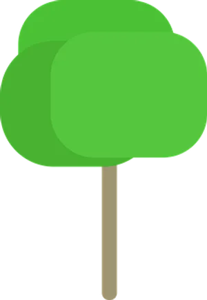 Simplified Green Tree Graphic