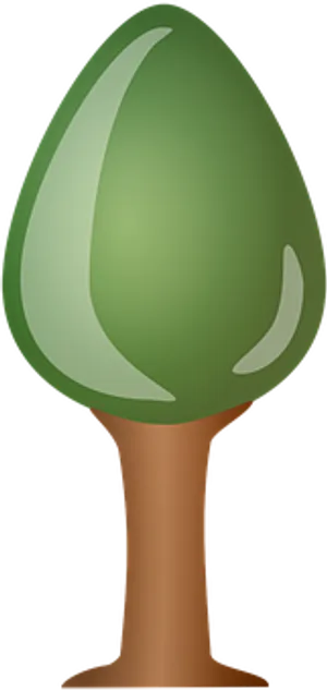 Simplified Green Tree Graphic