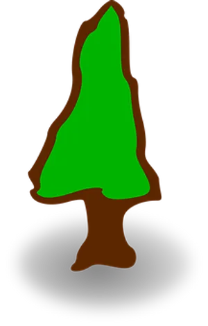 Simplified Green Tree Illustration