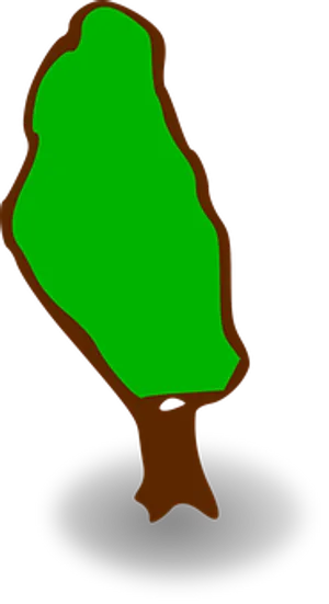 Simplified Green Tree Illustration