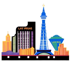 Simplified Las Vegas Skyline PNG Avk