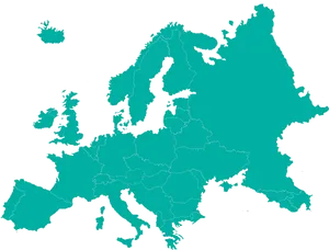 Simplified Mapof Europe PNG image