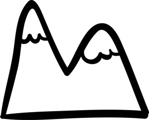 Simplified Mountain Outline PNG image