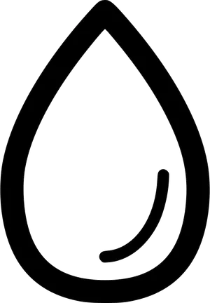 Simplified Oil Drop Icon PNG