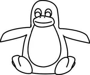 Simplified Penguin Drawing