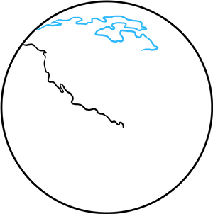Simplified Planet Earth Drawing
