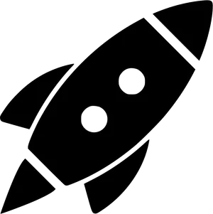 Simplified Rocket Outline PNG image