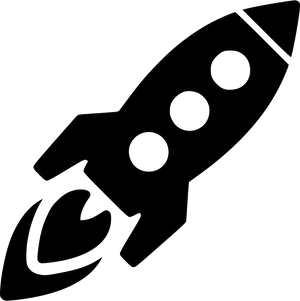 Simplified Rocket Outline PNG image