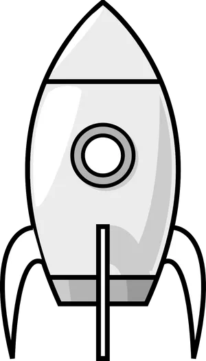 Simplified Rocket Vector Art PNG image