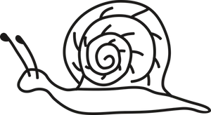 Simplified Snail Silhouette PNG image