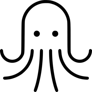 Simplified Squid Icon PNG image