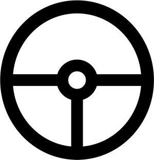 Simplified Steering Wheel Icon