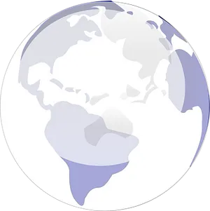 Simplified Stylized Globe Graphic PNG image