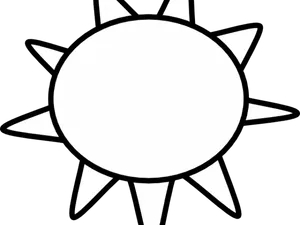 Simplified Sun Clipart PNG image