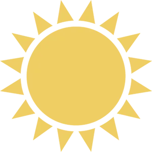 Simplified Sun Icon PNG image
