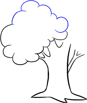Simplified Tree Line Drawing