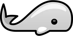 Simplified Whale Icon PNG image