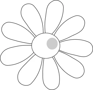 Simplified White Flower Illustration PNG image