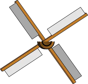 Simplified Windmill Graphic PNG image