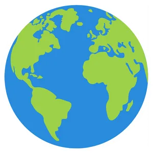 Simplified World Map Graphic PNG image