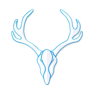 Simplistic Deer Antler Logo PNG 06122024 PNG