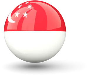 Singapore Flag Sphere3 D Rendering PNG image