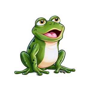 Singing Frog Cartoon Png Qbd91 PNG image