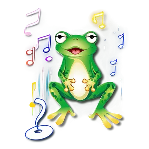 Singing Frog Clipart PNG 24