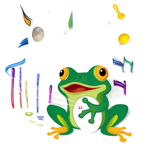 Singing Frog Clipart PNG Dcy89