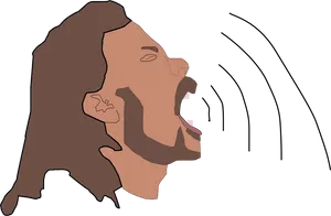 Singing_ Profile_ Vector_ Art