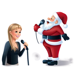 Singing Santa Cartoon PNG 06282024 PNG