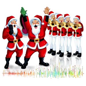 Singing Santa Cartoon PNG Wft86 PNG