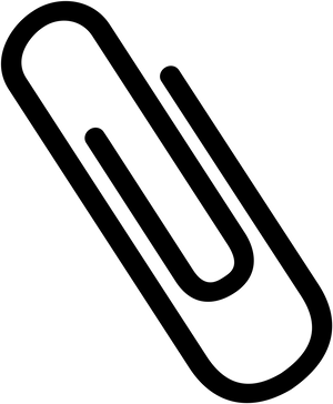 Single Black Paperclip PNG