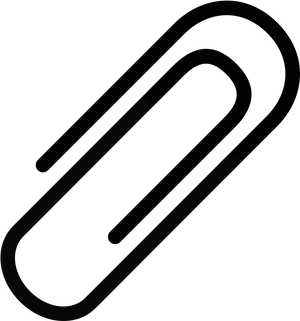 Single Black Paperclip Icon PNG image