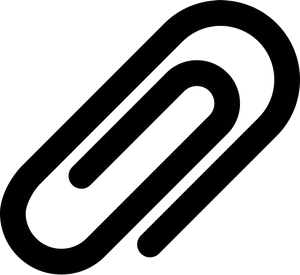 Single Black Paperclip PNG