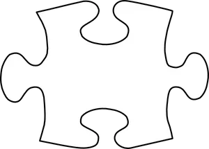 Single Blank Jigsaw Puzzle Piece PNG image