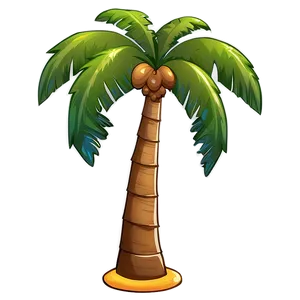 Single Cartoon Palm Tree PNG Ryw PNG