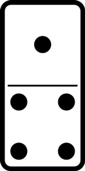 Single Domino Tile Three Five PNG image