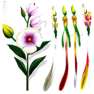 Single Flower Art PNG Cpl96 PNG