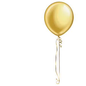 Single Gold Balloon PNG 26 PNG