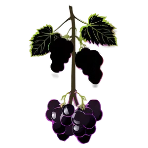 Single Grape Silhouette PNG 54