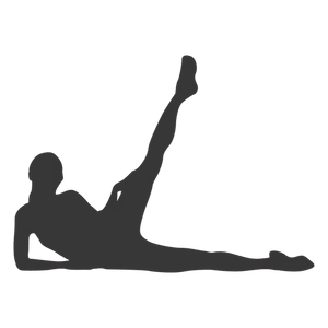 Single Leg Stretch Silhouette PNG image