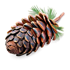 Single Pine Cone PNG 20