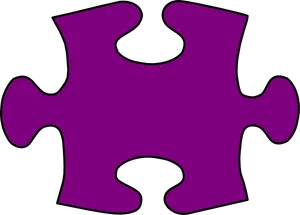 Single Purple Puzzle Piece PNG image