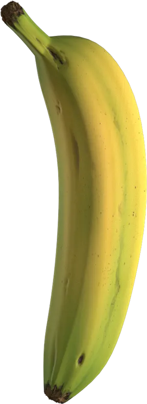Single Ripe Banana Isolated PNG
