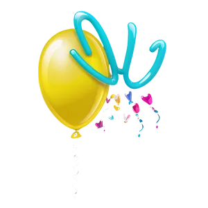 Single Yellow Balloon PNG 06262024