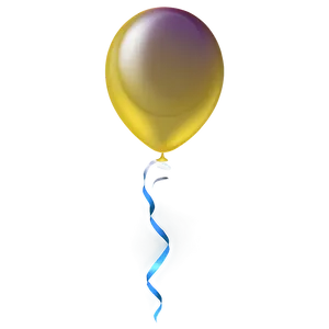Single Yellow Balloon PNG Jkd