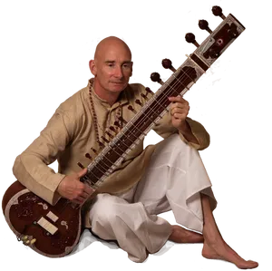 Sitar_ Player_ Traditional_ Attire PNG image